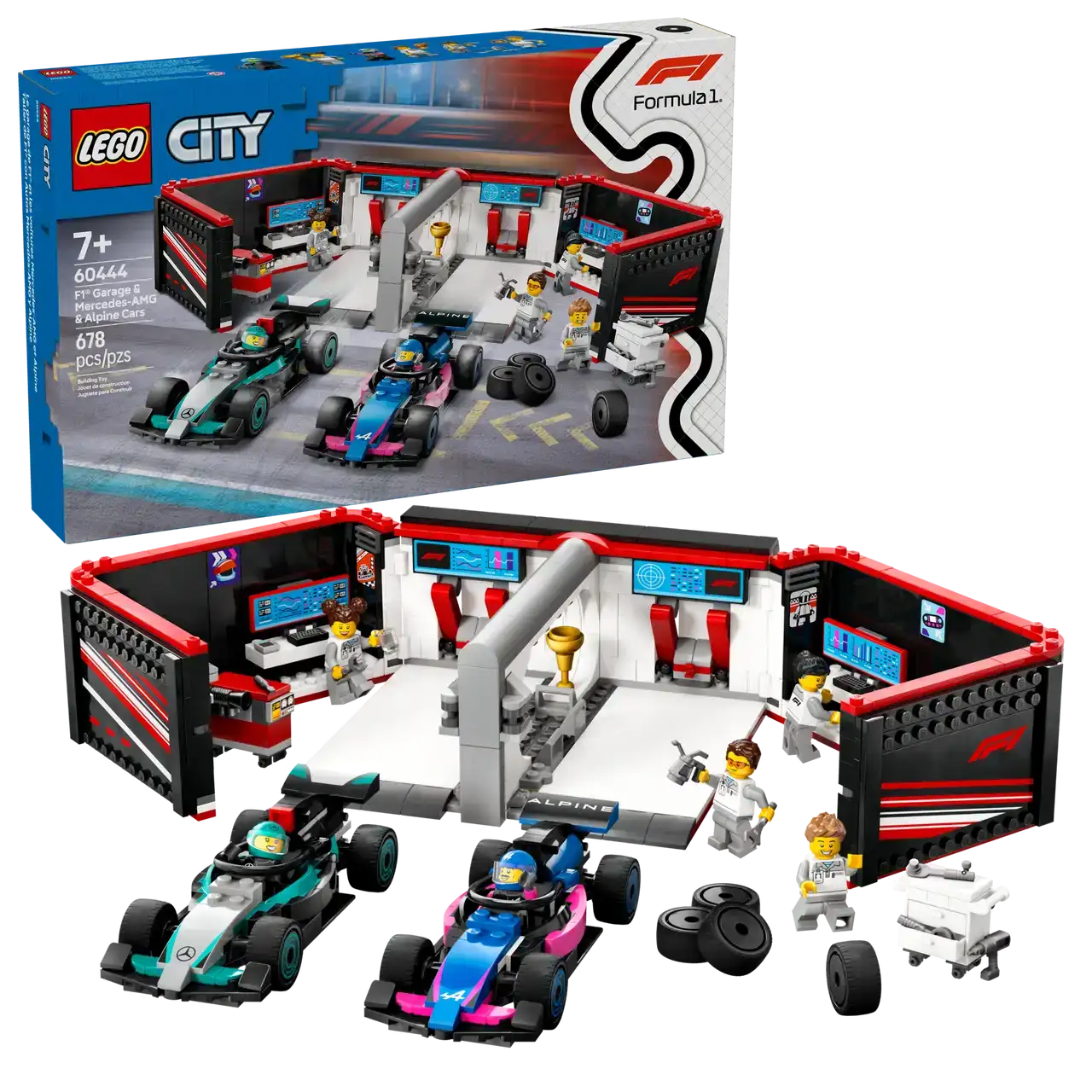 60444 - F1 Garage & Mercedes-AMG & Alpine Cars