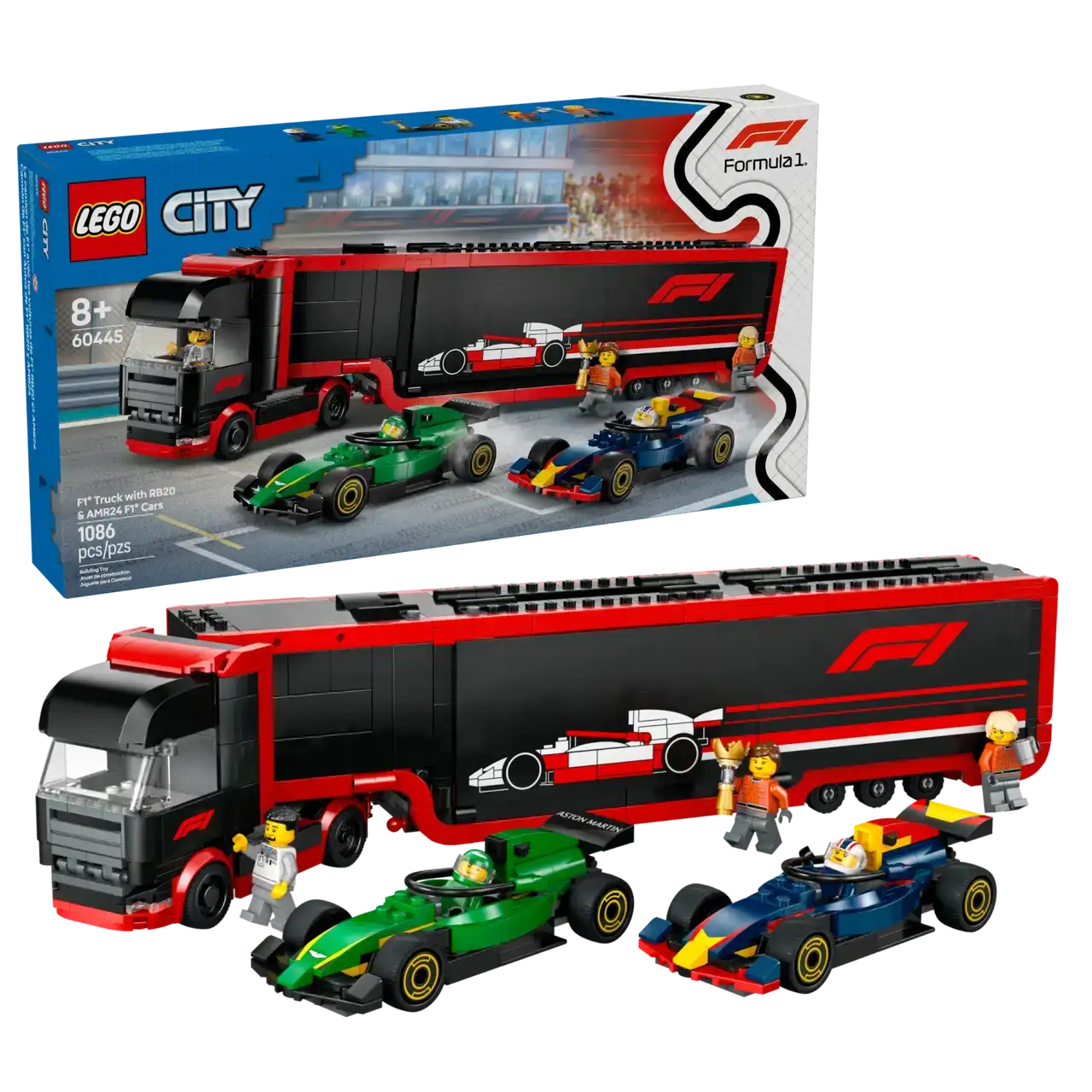 60445 - F1 Truck with RB20 &amp; AMR24 F1 Cars