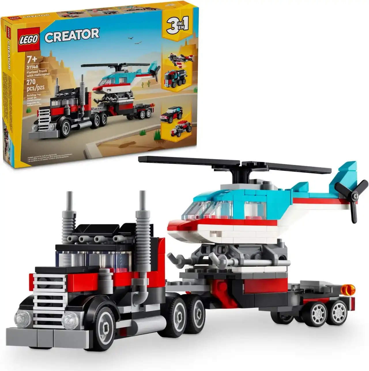 31146 - Flatbed Truck with Helicopter