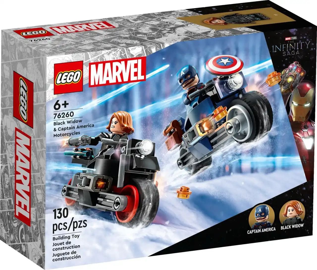 76260 - Black Widow & Captain America Motorcycles