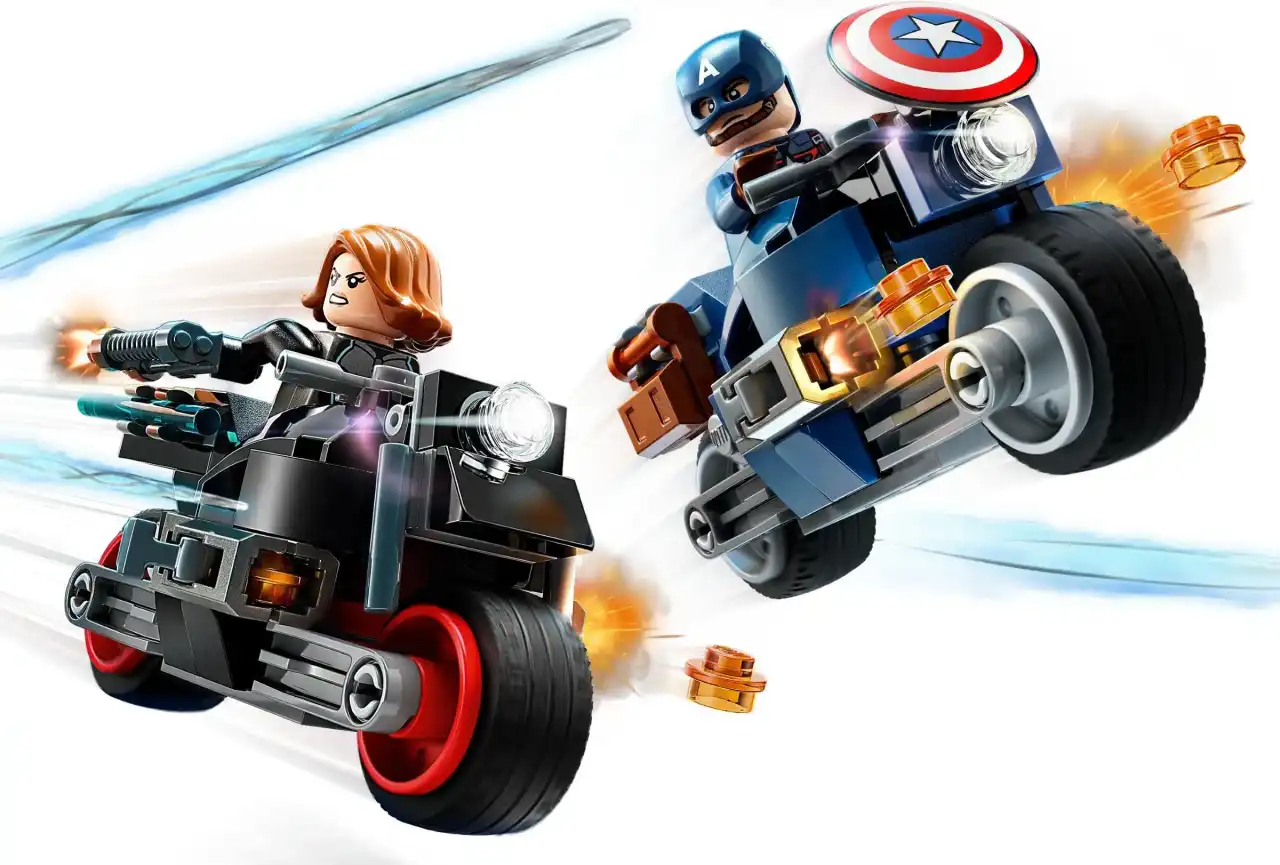 76260 - Black Widow & Captain America Motorcycles
