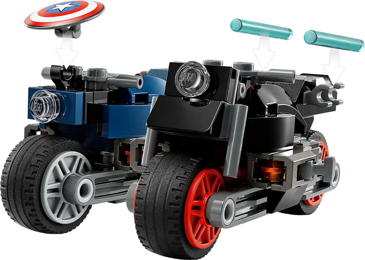 76260 - Black Widow & Captain America Motorcycles