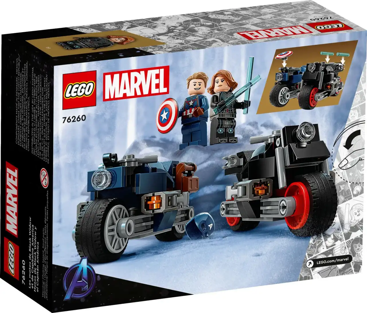 76260 - Black Widow & Captain America Motorcycles